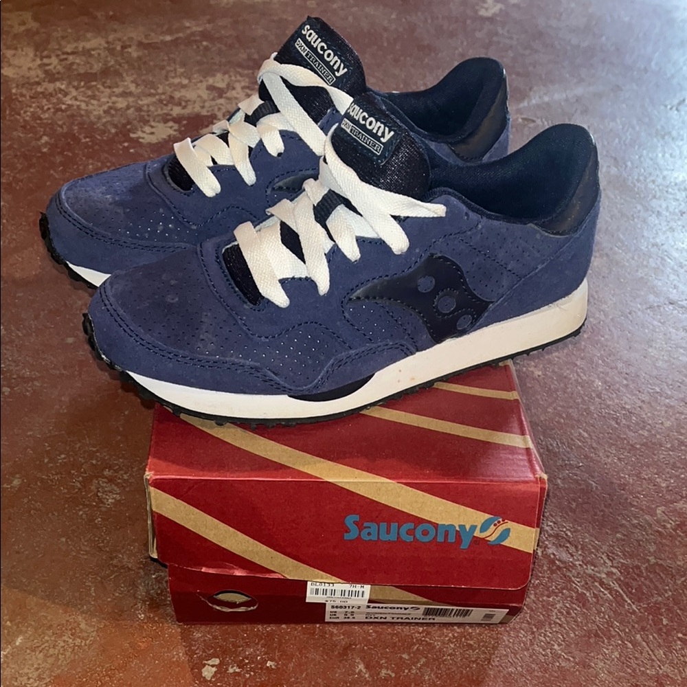 Saucony Blue Sneakers with White Laces